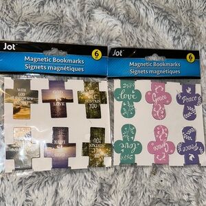 Jot Magnetic Bookmarks Set - Multicolor Cross Religious Christian